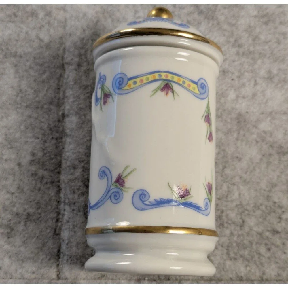 The Spice Carousel By Lenox Vintage 1993 Fine Porcelain Saffron w/ 24k Gold Trim